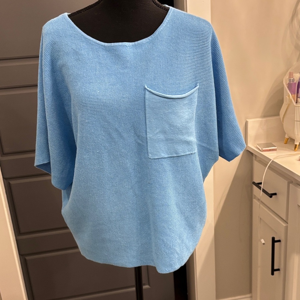 Cyrus Light Blue Women's Blouse with Pocket